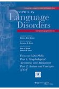 Topics In Language Disorders Magazine